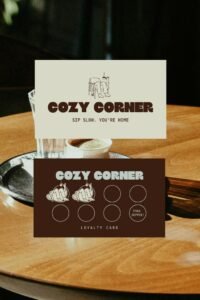 Home Minimal Coffee Shop Business Card Design Cafe Branding Inspiration 200x300